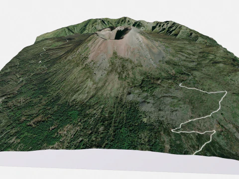 Mountain landscape Voclano Vesuvius Naples 3D Model