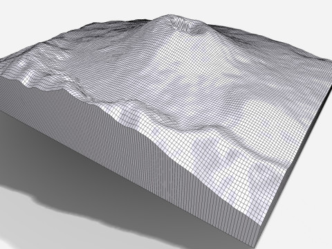 Mountain landscape Voclano Vesuvius Naples 3D Модель