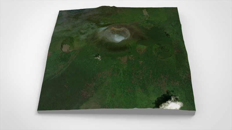 Voclano Nyiragongo Virunga Mountains of Africa 3D 모델 .c4d .max .obj .3ds .fbx .stl .blend 