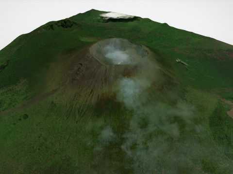 Voclano Nyiragongo Virunga Mountains of Africa 3D 모델