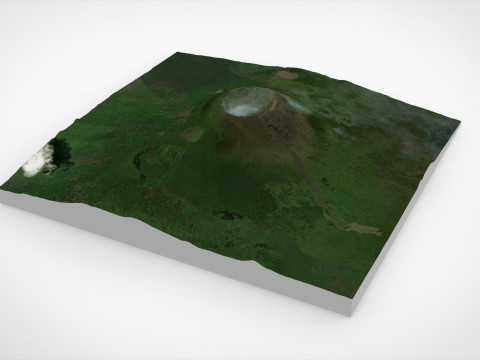 Voclano Nyiragongo Virunga Mountains of Africa 3D 모델