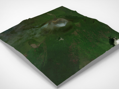 Voclano Nyiragongo Virunga Mountains of Africa 3D 모델