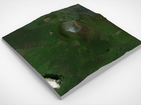 Voclano Nyiragongo Virunga Mountains of Africa 3D 모델