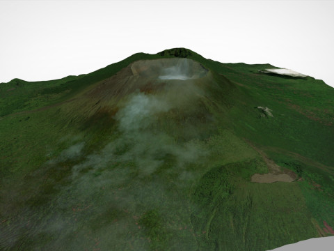 Voclano Nyiragongo Virunga Mountains of Africa 3D 모델