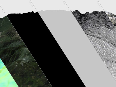 Mountain landscape Volcano Chaiten Chile 3D Модель
