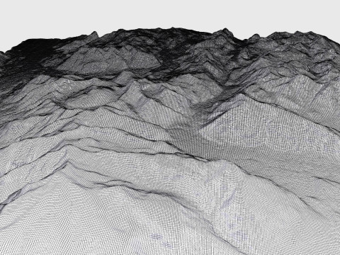 Mountain landscape Volcano Chaiten Chile 3D Модель