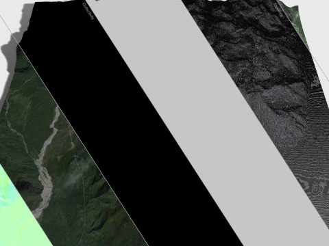 Mountain landscape Volcano Chaiten Chile 3D Model