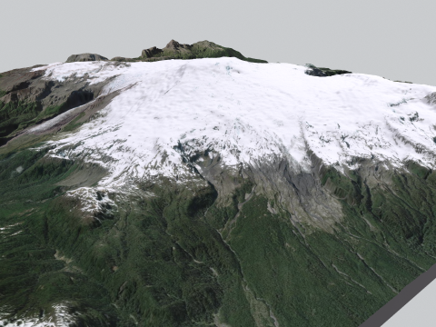 Mountain landscape Volcano Michinmahuida Chile 3Dモデル