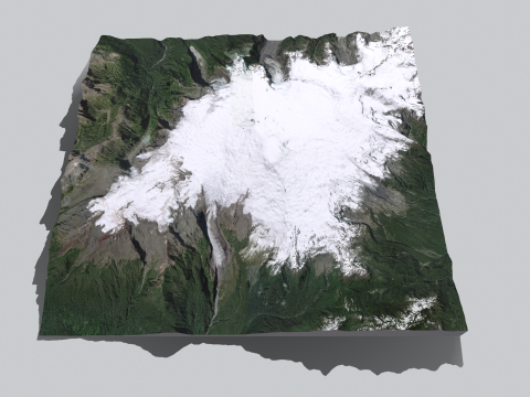 Mountain landscape Volcano Michinmahuida Chile 3Dモデル