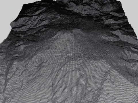 Mountain landscape Volcano Michinmahuida Chile 3D Model