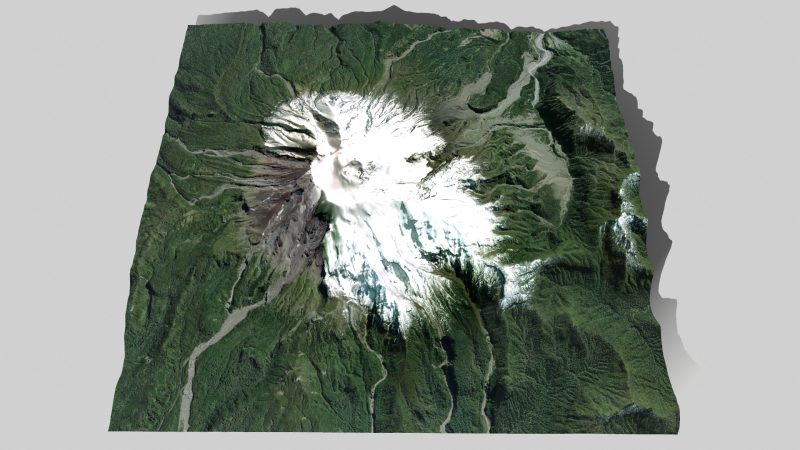 Mountain landscape Volcano Calbuco Andes Mountains Chile 3D Model .c4d .max .obj .3ds .fbx .stl .blend 