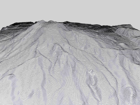 Mountain landscape Volcano Calbuco Andes Mountains Chile 3D Model