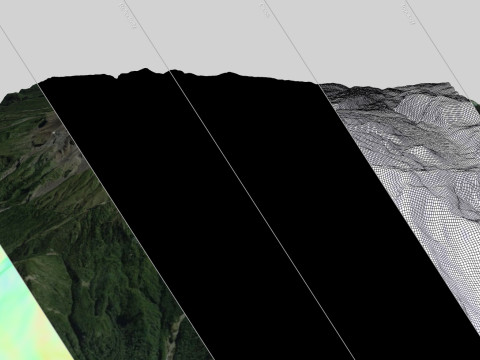 Mountain landscape Volcano Calbuco Andes Mountains Chile 3D Model