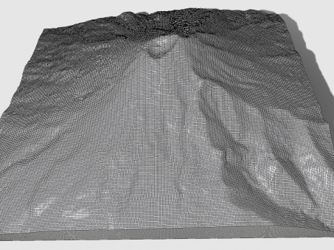 Mountain landscape Volcano Popocatepetl Mexico 3Dモデル