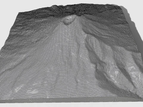 Mountain landscape Volcano Popocatepetl Mexico 3D Model