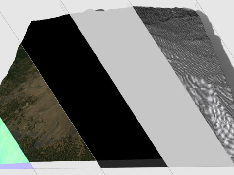 Mountain landscape Volcano Popocatepetl Mexico 3Dモデル