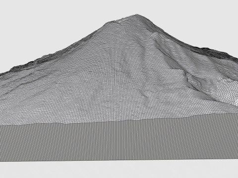 Mountain landscape Volcano Popocatepetl Mexico 3Dモデル