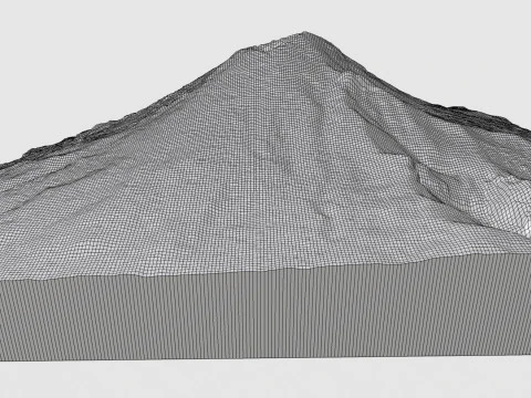 Mountain landscape Volcano Popocatepetl Mexico 3D Model