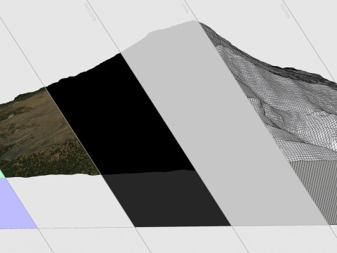 Mountain landscape Volcano Popocatepetl Mexico 3Dモデル