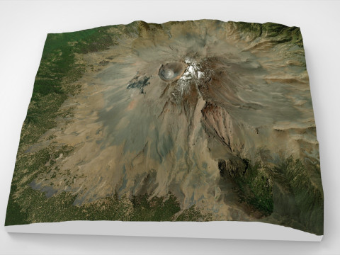 Mountain landscape Volcano Popocatepetl Mexico 3Dモデル