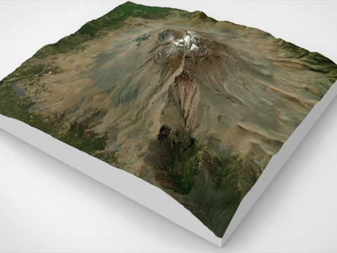 Mountain landscape Volcano Popocatepetl Mexico 3Dモデル