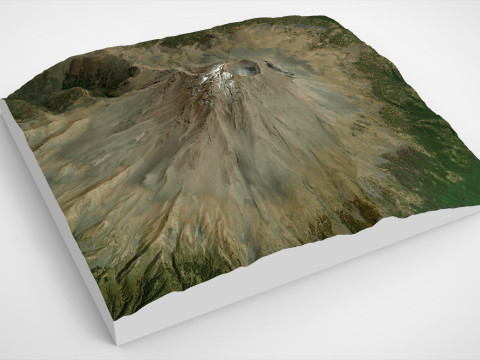 Mountain landscape Volcano Popocatepetl Mexico 3Dモデル