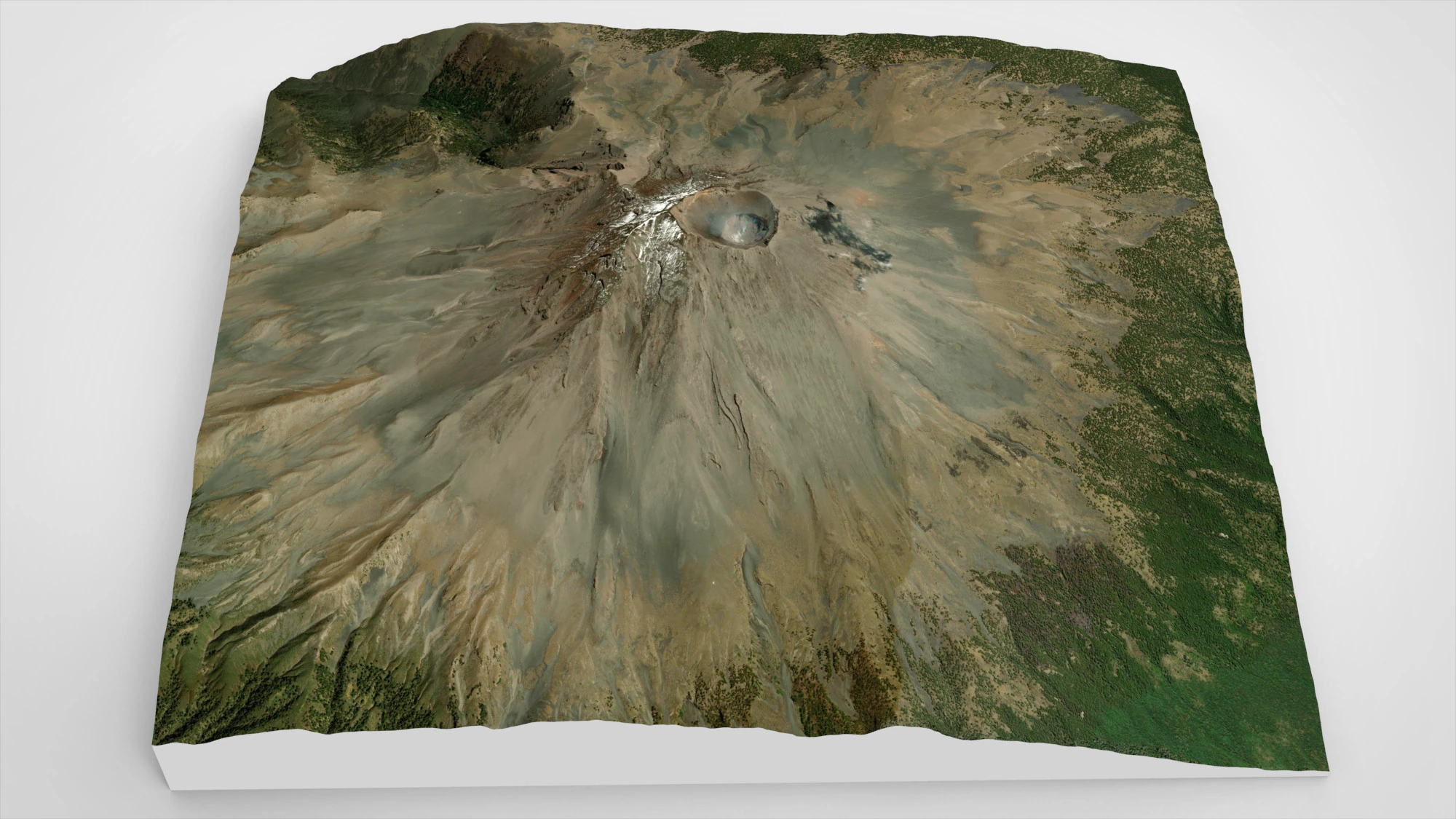 Mountain landscape Volcano Popocatepetl Mexico 3D Model .c4d .max .obj .3ds .fbx .stl .blend 