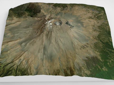 Paesaggio di montagna Vulcano Popocatepetl Messico Modello 3D