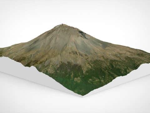 Mountain landscape Volcano Popocatepetl Mexico 3Dモデル