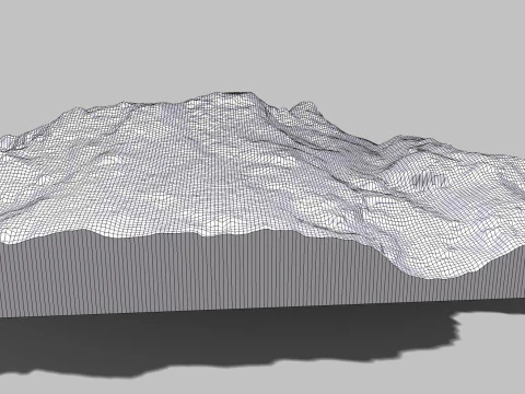 Mountain landscape Volcano Iztaccihuatl Mexico 3D Model
