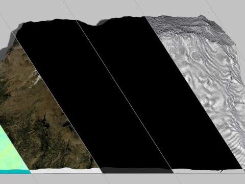 Mountain landscape Volcano Iztaccihuatl Mexico 3D Model