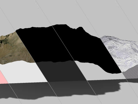 Mountain landscape Volcano Iztaccihuatl Mexico 3D Model
