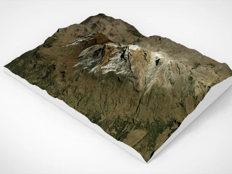 Mountain landscape Volcano Iztaccihuatl Mexico 3D Model