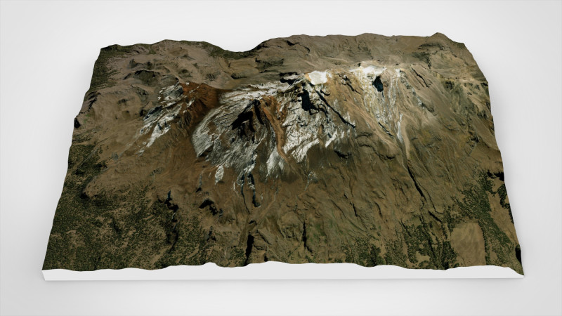 Mountain landscape Volcano Iztaccihuatl Mexico Modelo 3D .c4d .max .obj .3ds .fbx .stl .blend 