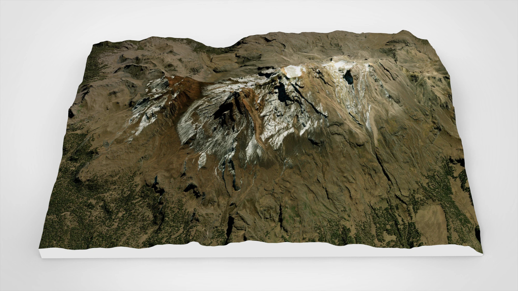 Mountain landscape Volcano Iztaccihuatl Mexico 3D Model .c4d .max .obj .3ds .fbx .stl .blend