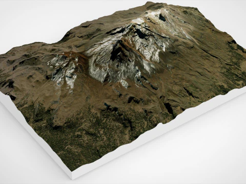 Mountain landscape Volcano Iztaccihuatl Mexico 3D Model