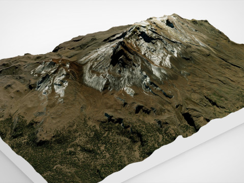 Mountain landscape Volcano Iztaccihuatl Mexico Modelo 3D