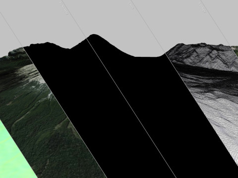 Mountain landscape Volcano Osorno Andes Mountains in Chile 3D Модель