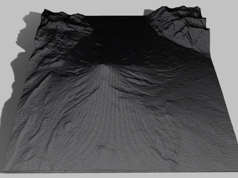 Paisaje de monta&ntilde;a Volc&aacute;n Osorno Cordillera de los Andes en Chile Modelo 3D