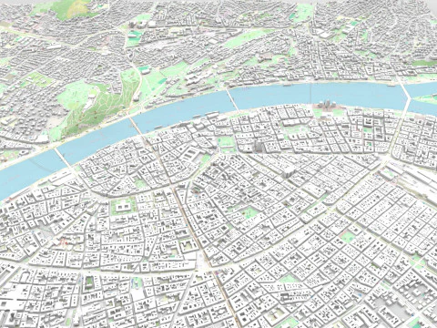 Cityscape Budapest Hungary 3D Model