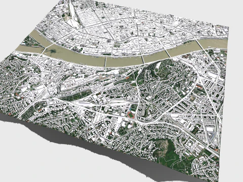 Cityscape Budapest Hungary 3D Model