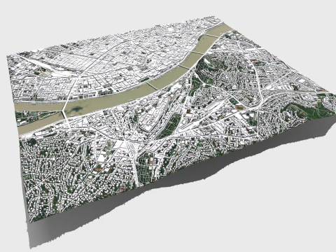 Cityscape Budapest Hungary 3D Model