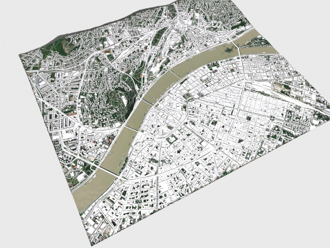 Cityscape Budapest Hungary Modèle 3D