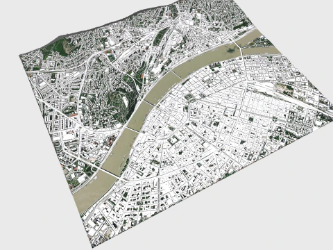 Cityscape Budapest Hungary 3D Model