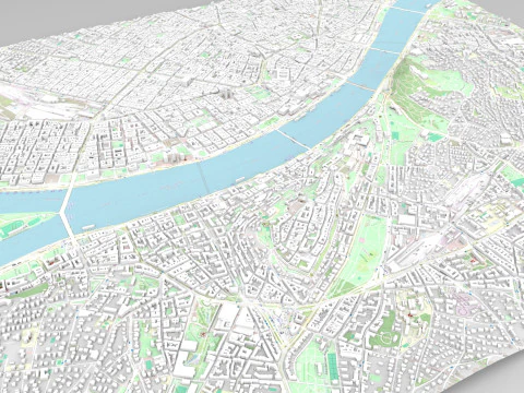 Cityscape Budapest Hungary 3D Model