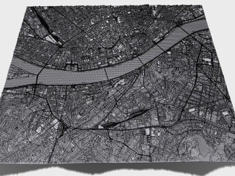 Cityscape Budapest Hungary 3D Model