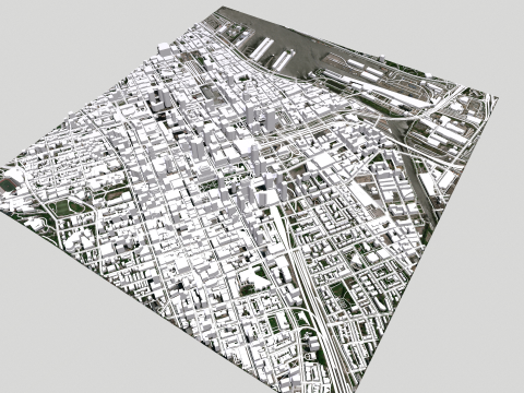 Cityscape Montreal Quebec Canada 3D Model