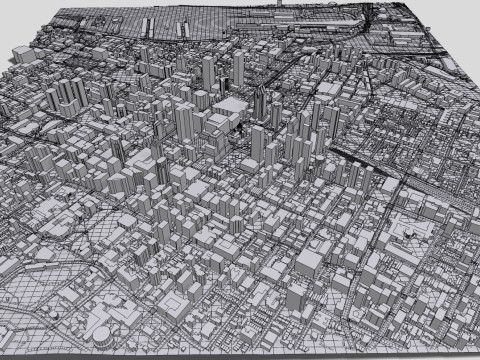 Cityscape Montreal Quebec Canada 3D Model