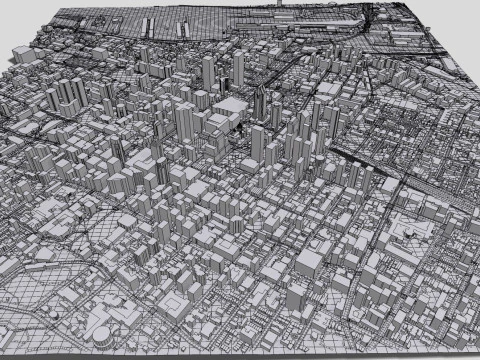 Cityscape Montreal Quebec Canada 3D Model