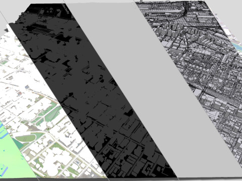 Cityscape Montreal Quebec Canada 3D Model